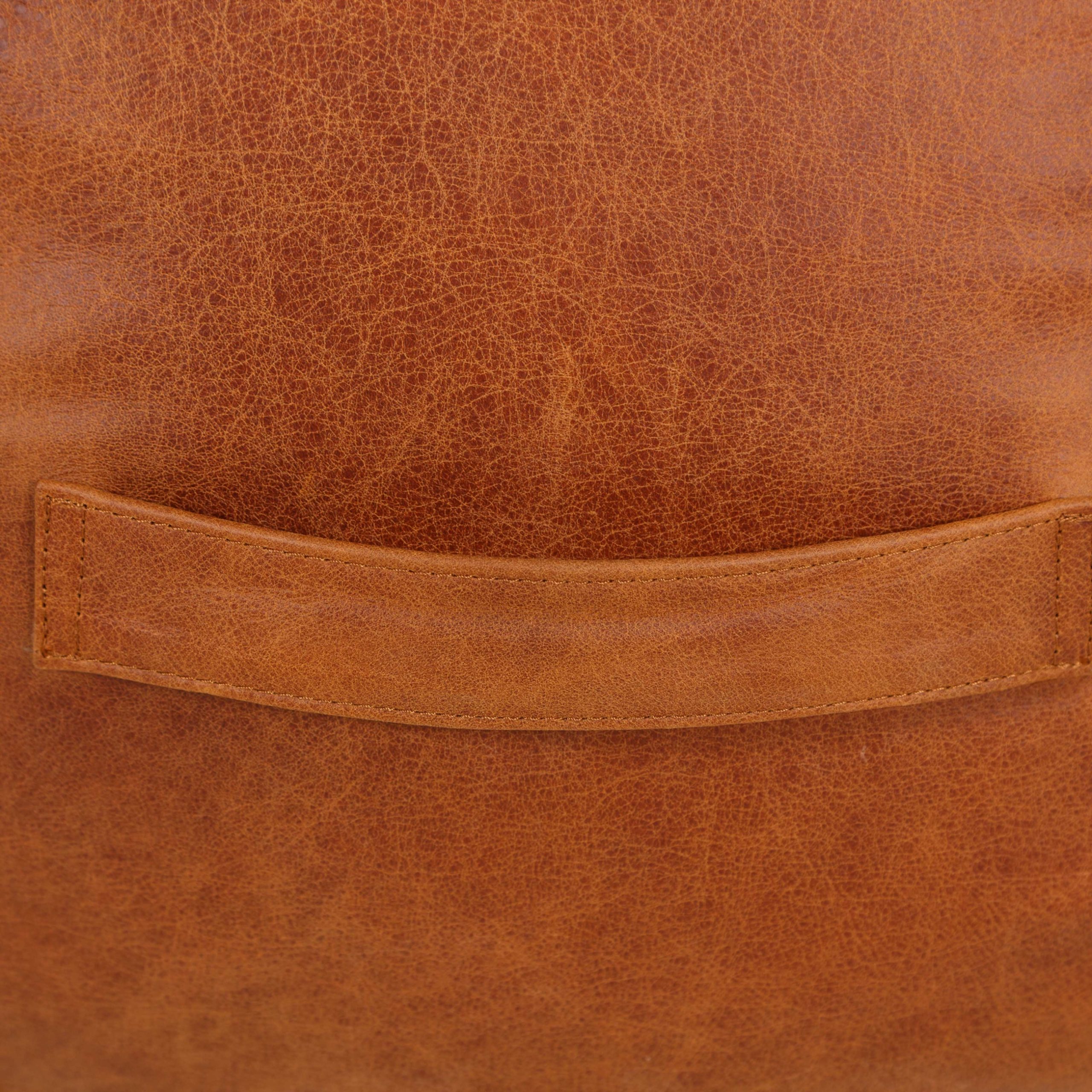 Кожаный пуф Taboo, коричневый