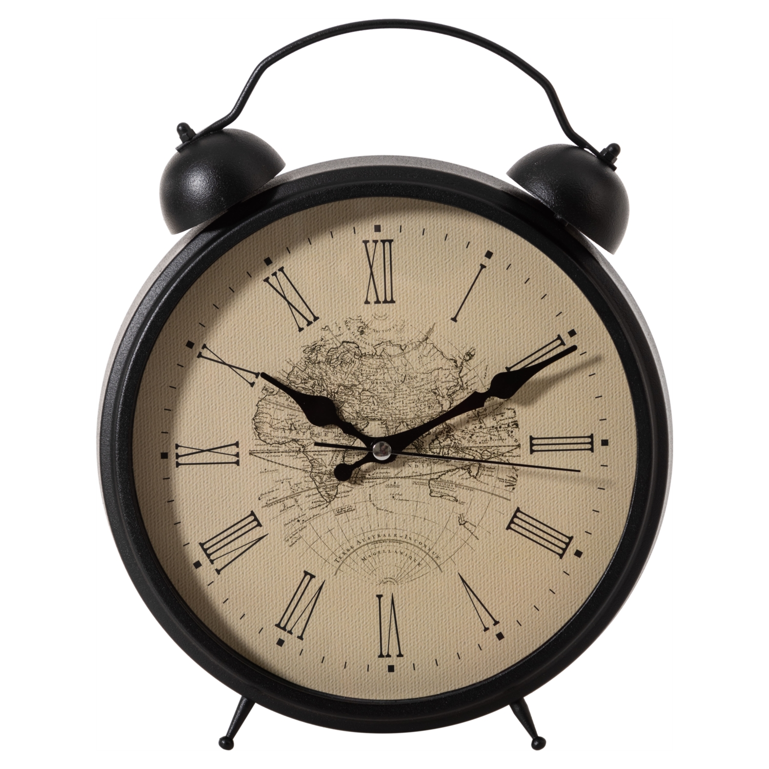 99c3e414-211d-4afa-8bf9-0eda450b3d99 Настольные металлические часы Map