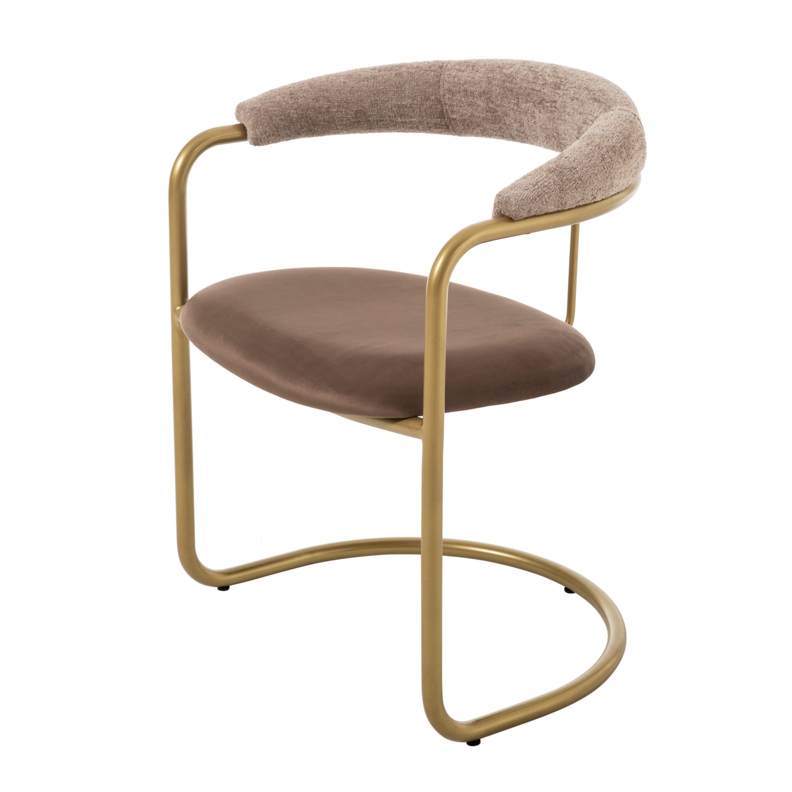 Стул Deny, темно-коричневый, ножки желтые