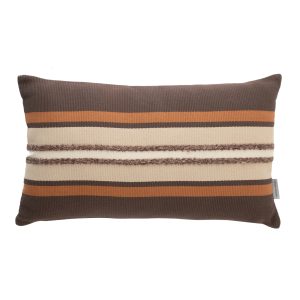 Кофейная подушка TERA в полоску 30x50