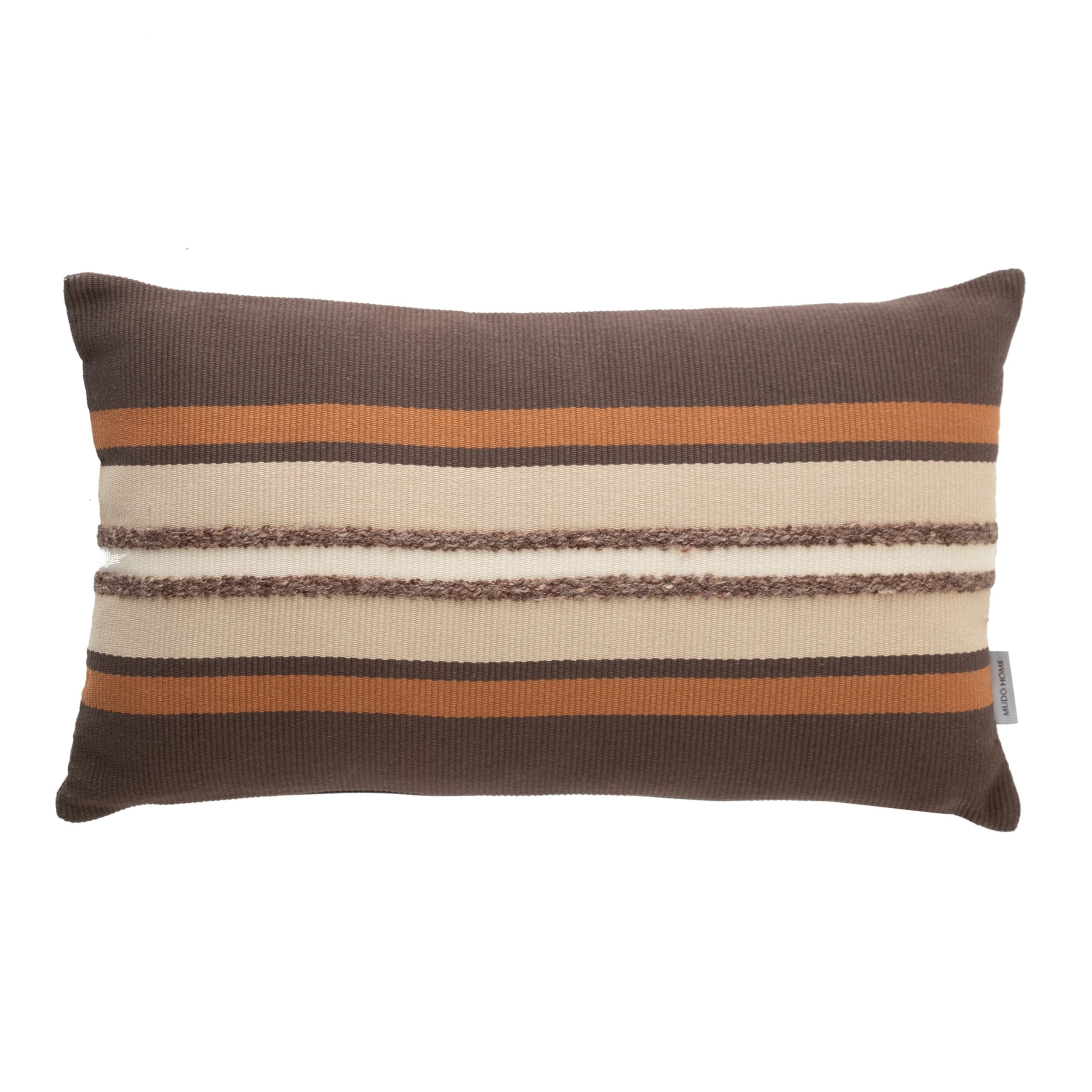 Кофейная подушка TERA в полоску 30x50