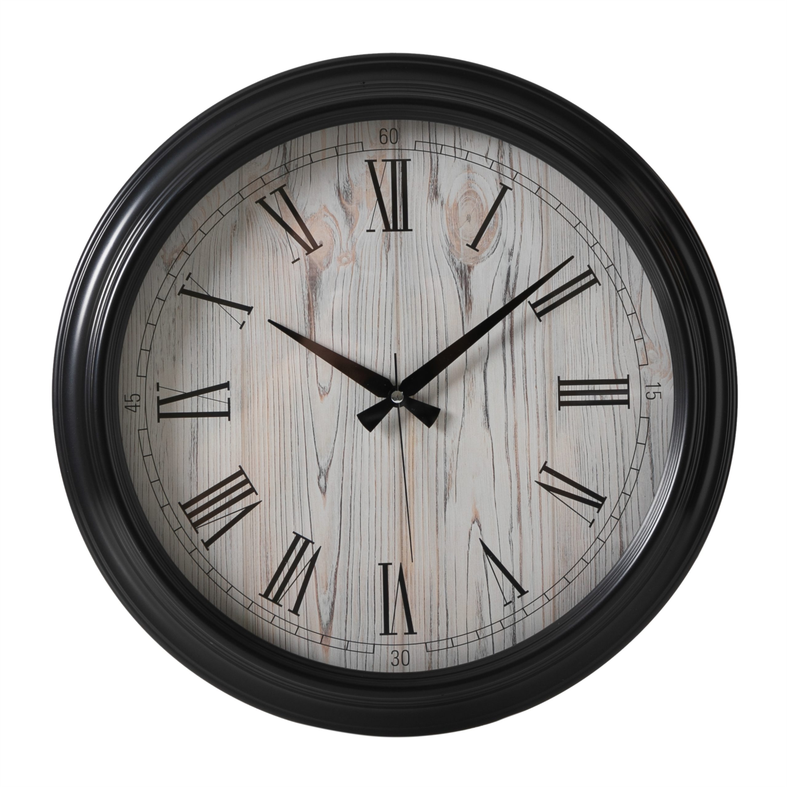 Настенные часы Lisbon, черные, 46 см
