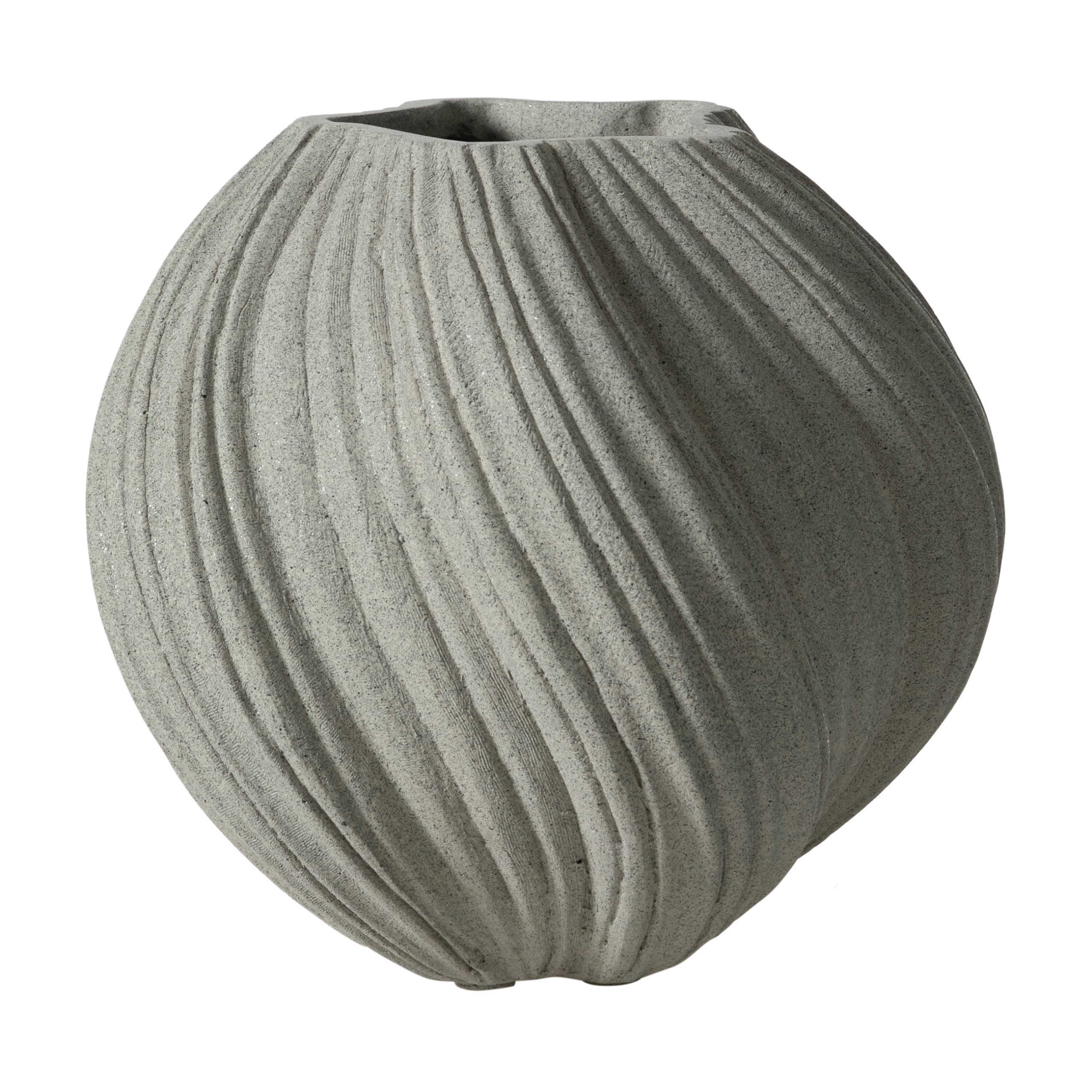 Ваза спиральной формы, бежевая, 34x32 см