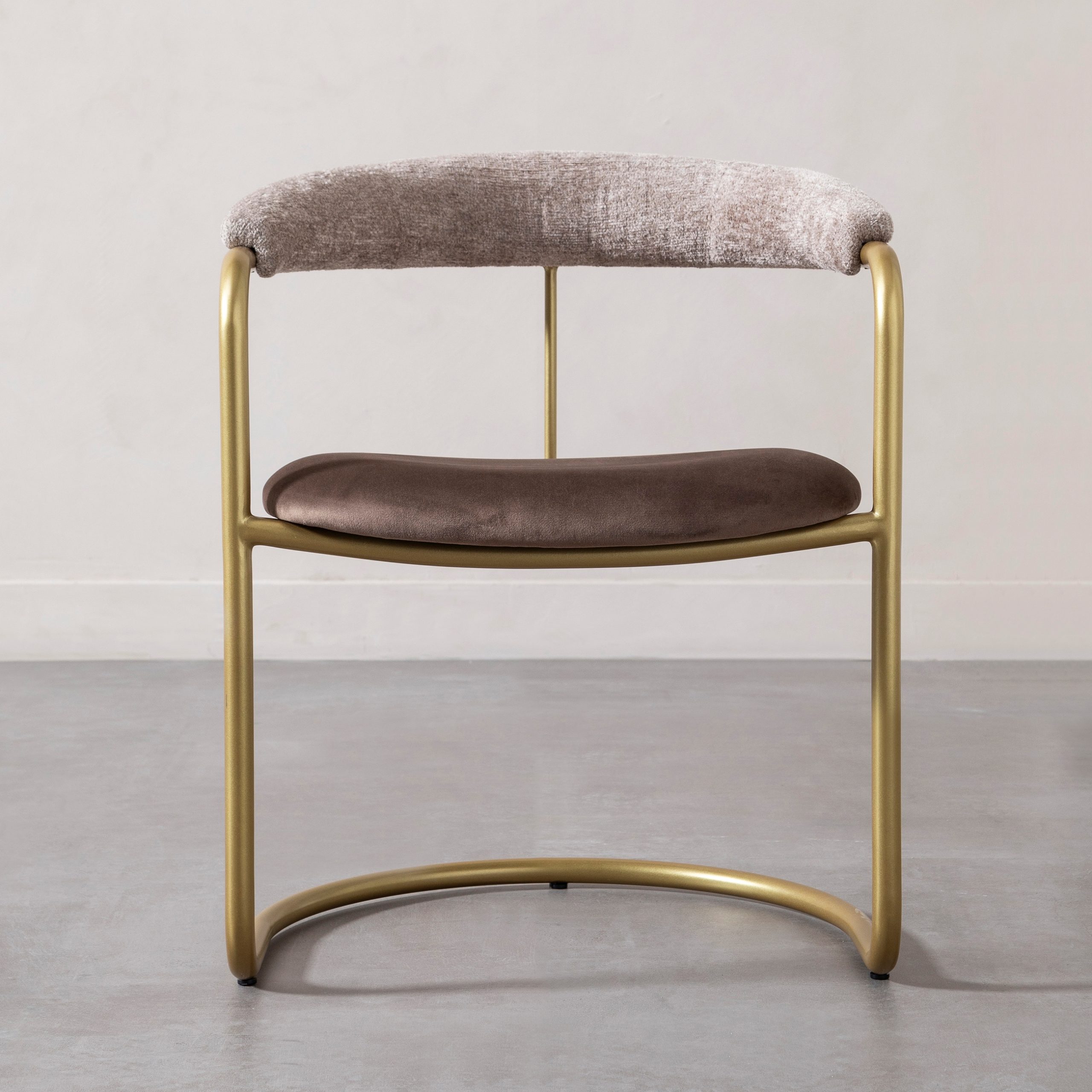 Стул Deny, темно-коричневый, ножки желтые