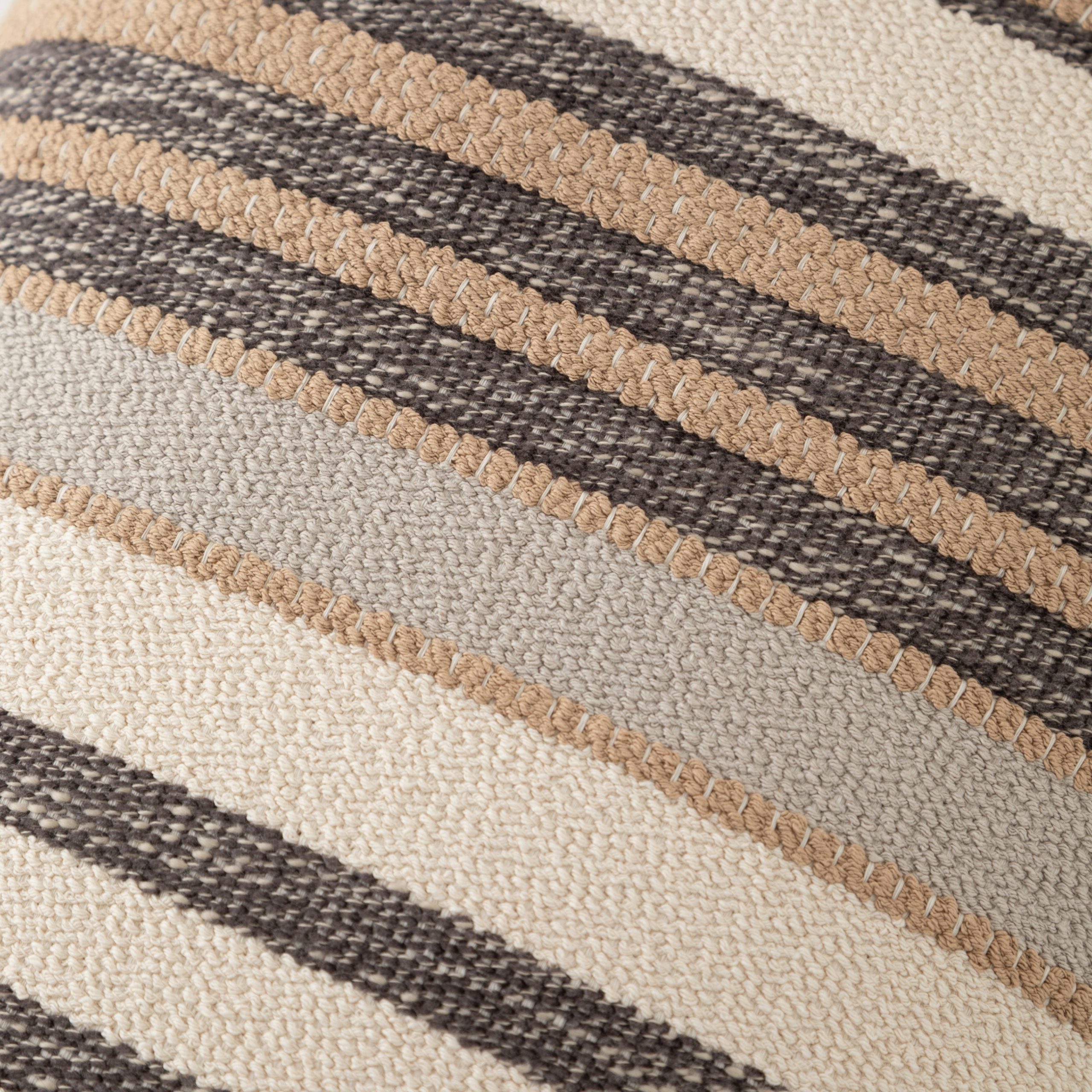 Подушка в полоску эва, экру, 40x70