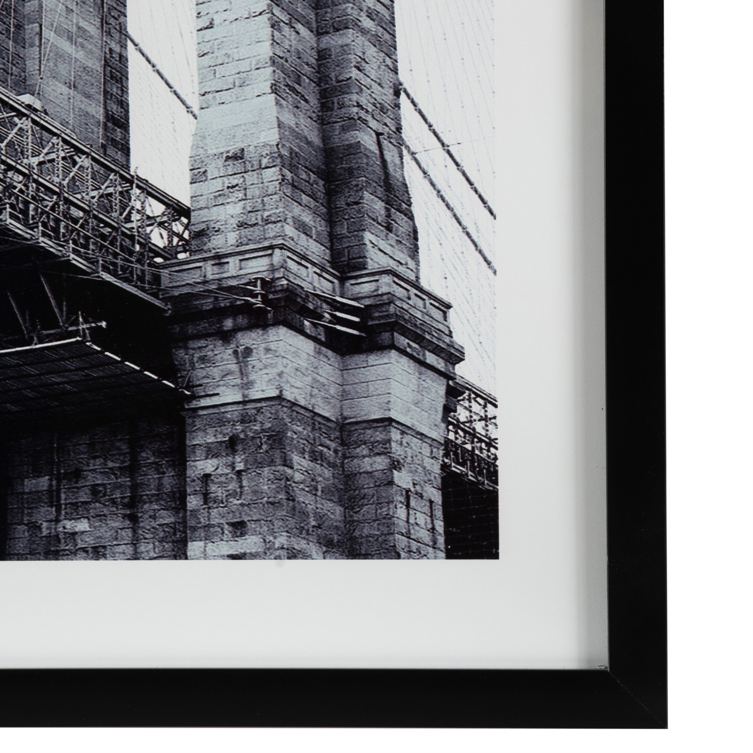 Картина Brooklyn Bridge в рамке, стеклянная, 60×90 см