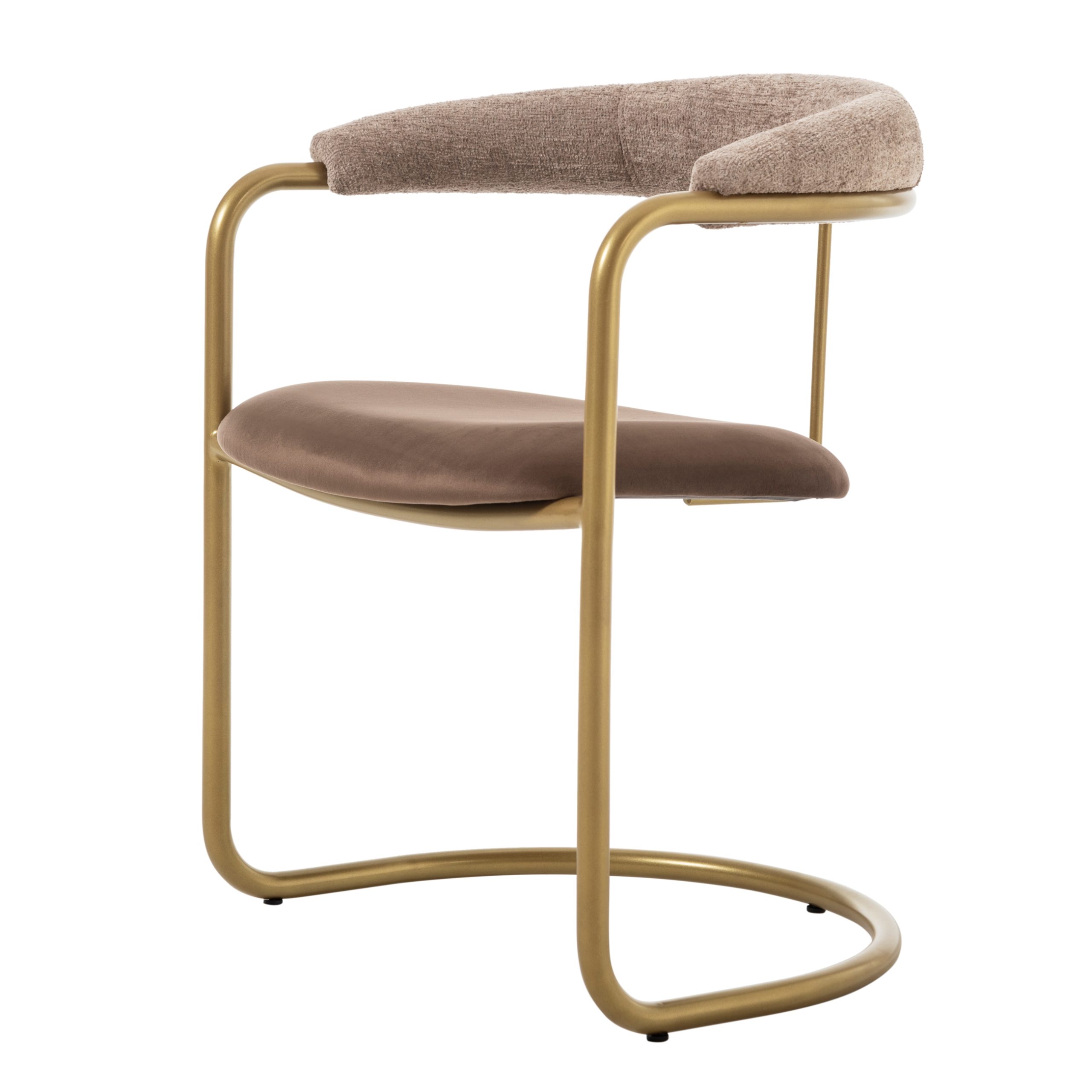 Стул Deny, темно-коричневый, ножки желтые