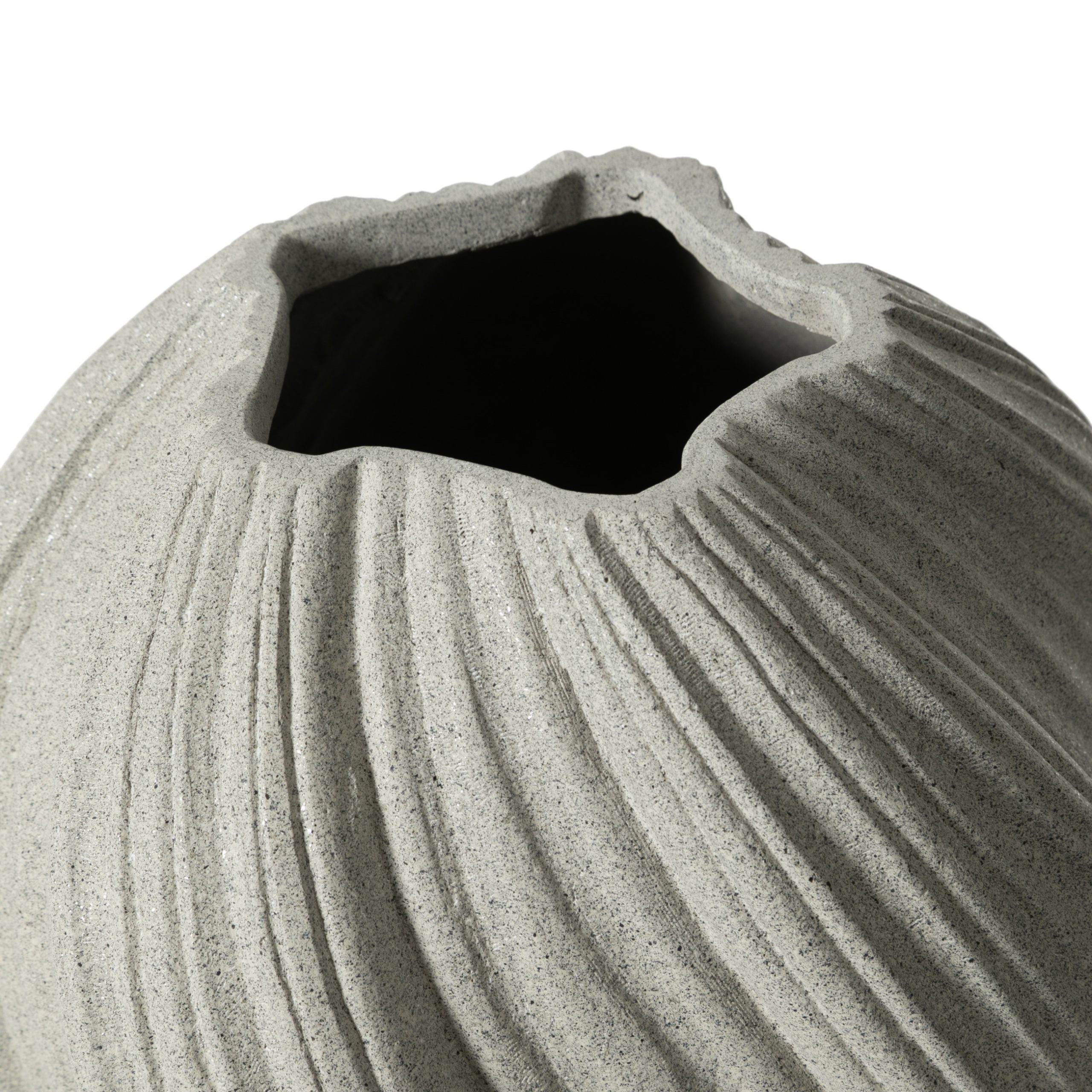 Ваза спиральной формы, бежевая, 34x32 см