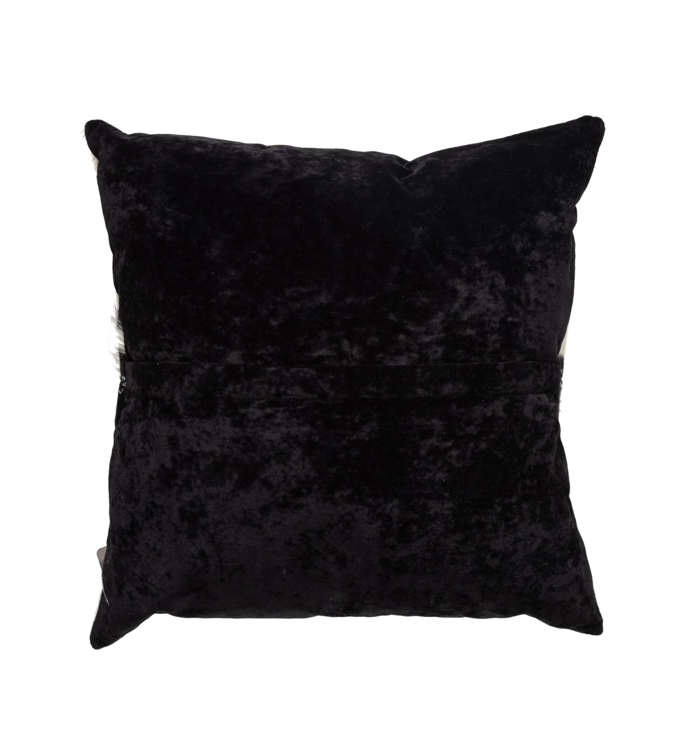 Кожаная подушка «Софья», черно-белая, 45х45 см